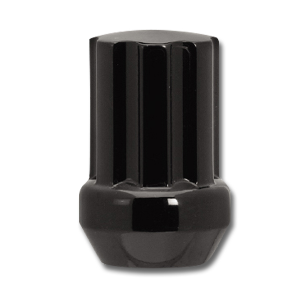 14mm x 1.50 Spline Lug Nut Short Duplex Black  3809DBK 50/Box - Storage